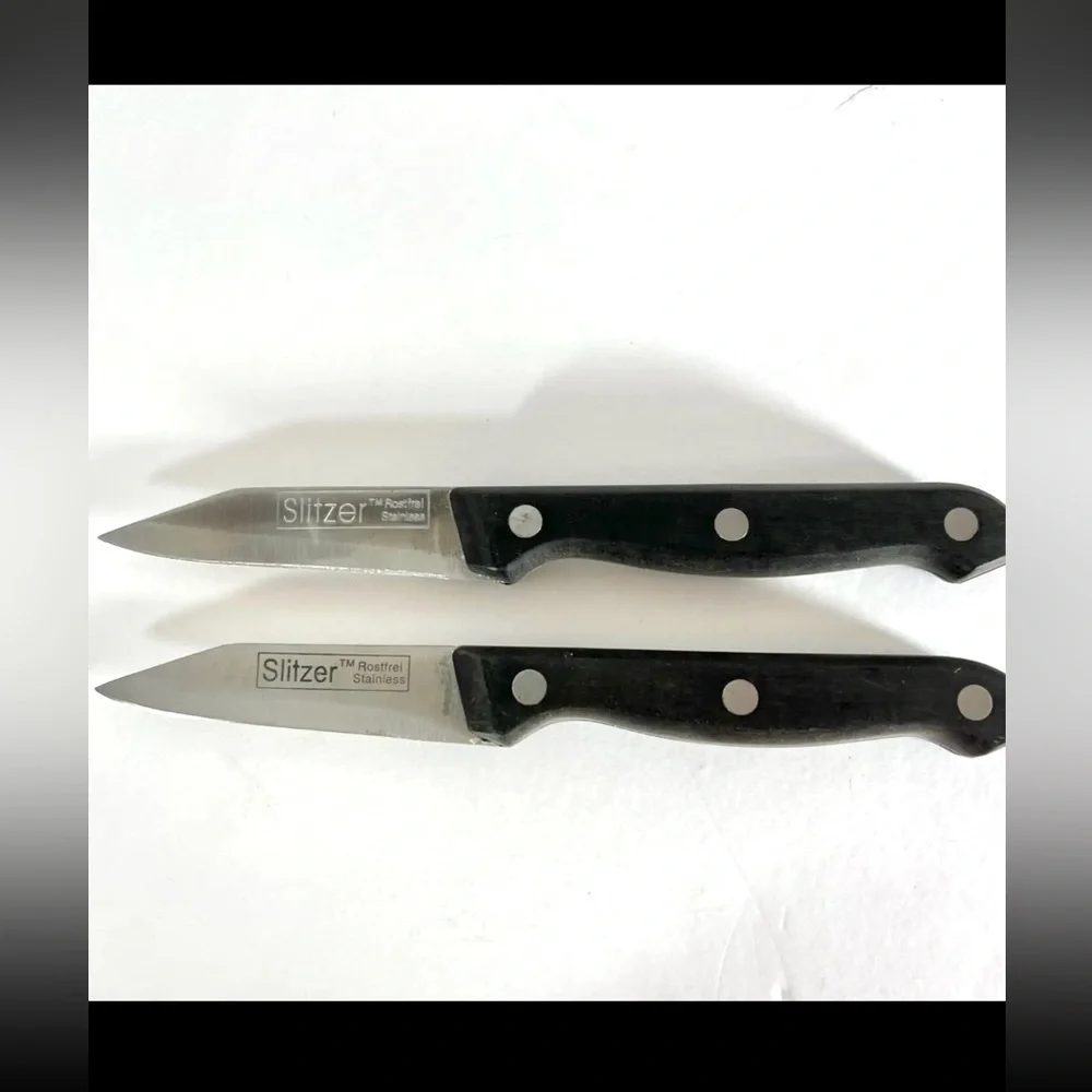 Set of 2 SLITZER Rostfrei Stainless Steel Blade Paring Knives